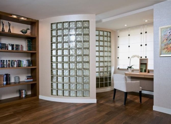 (55 photos) Blocs de verre à l'intérieur de l'appartement photo