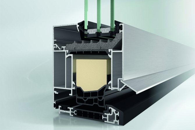 Profilé en aluminium Schuco AWS 90