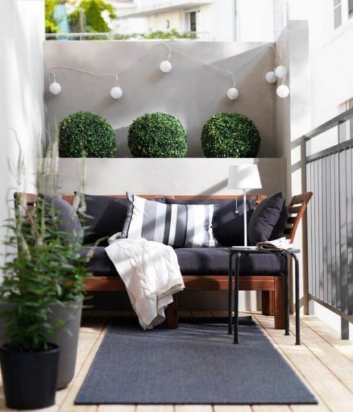 balcon dans un style moderne