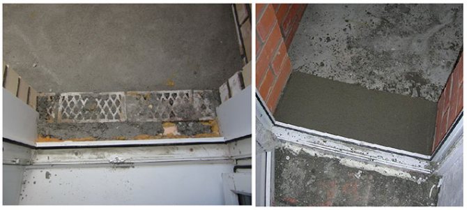 Appui de balcon en mortier de ciment-sable