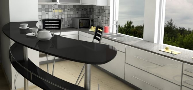 comptoir de bar dans une ouverture vide