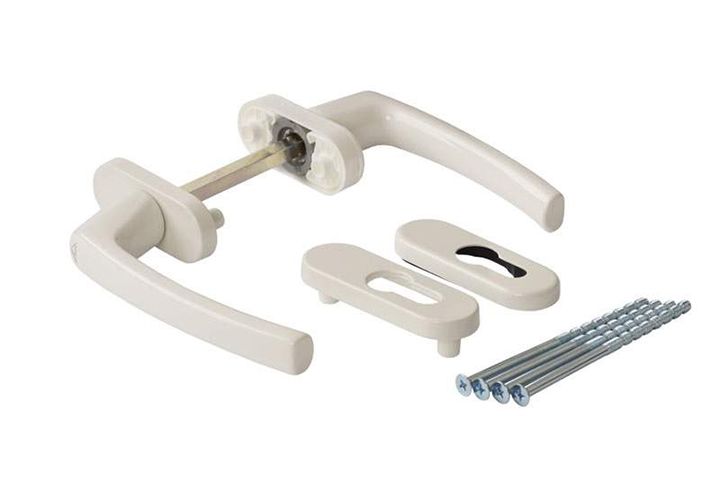 Poignée de porte de balcon Roto double face blanche