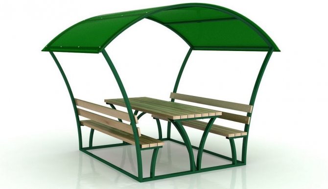 Tonnelle d'un tuyau profilé