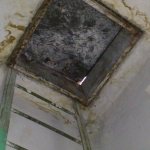 l'eau entre par la trappe sur le balcon