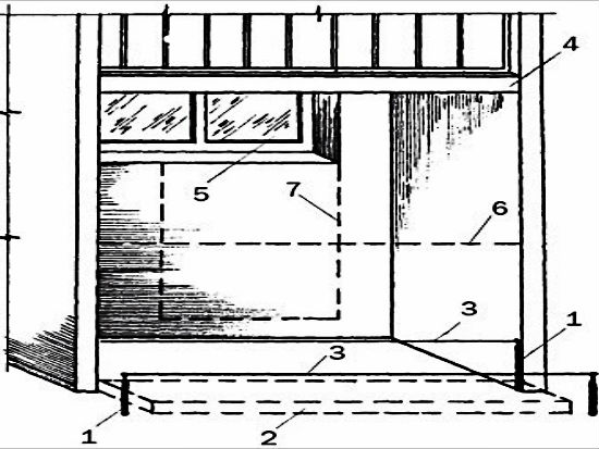 Dessin de construction de balcon