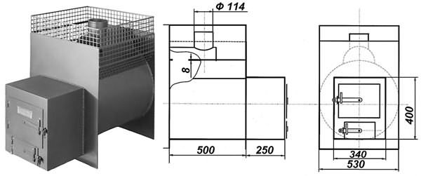 Dessins et schémas de four