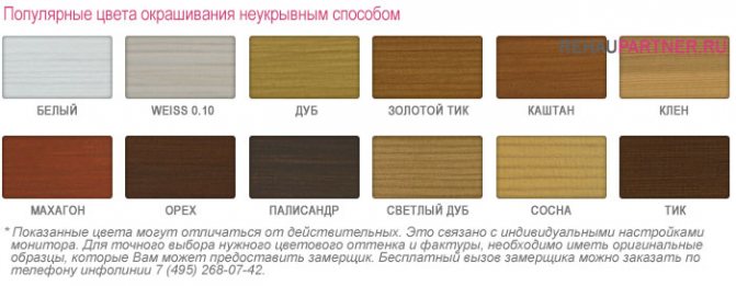 Couleurs des fenêtres en bois