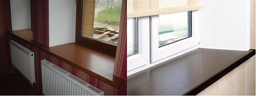 Appuis de fenêtre colorés pour fenêtres en plastique