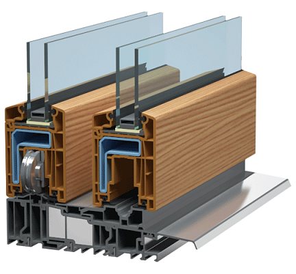 Solutions de couleur pour les portes en plastique Vekaslide - pin des montagnes