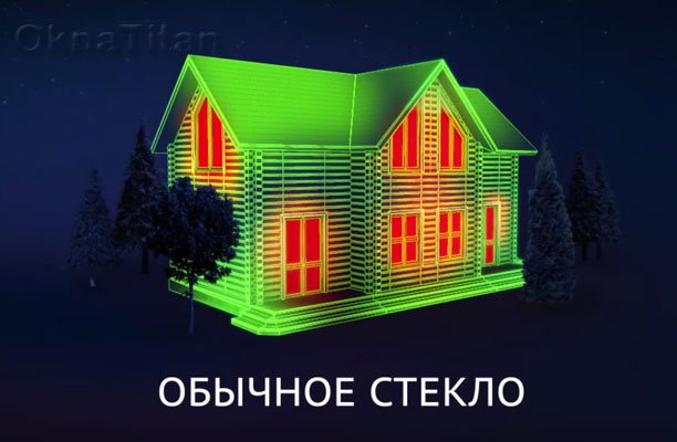 démonstration sur une fenêtre à double vitrage à imageur thermique ordinaire