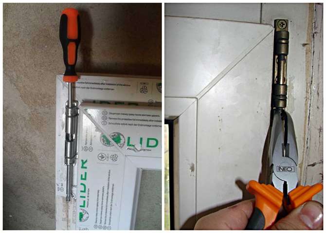 Démontage de la porte du balcon