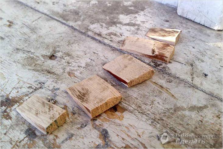 Cales en bois pour fenêtres en plastique