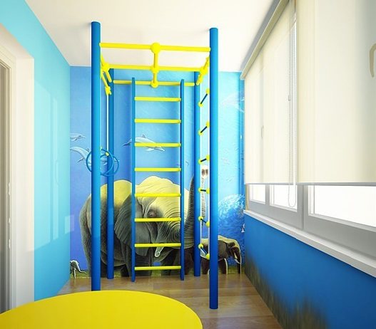 Chambre d'enfants sur la loggia