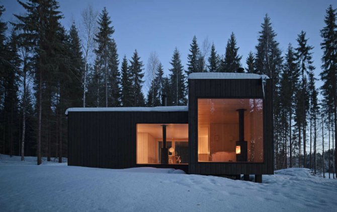 Pour les chalets, la cheminée est une excellente méthode de chauffage.