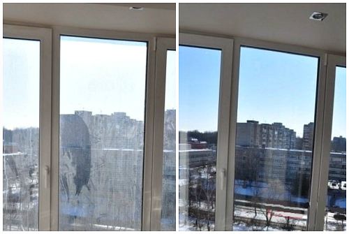 avant et après le lavage