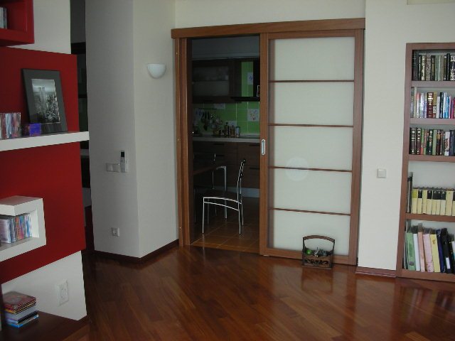 Porte coulissante de la cuisine