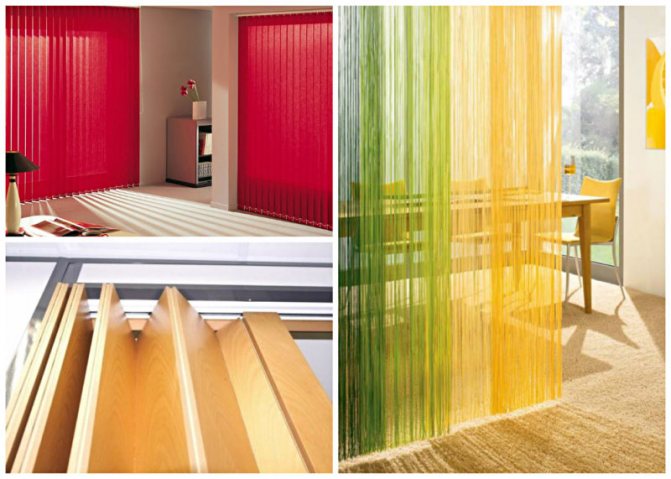 Jalousie de porte: portes de jalousie en bois, jalousie horizontale dans l'embrasure de la porte