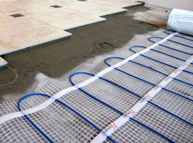 chauffage au sol électrique sous carrelage