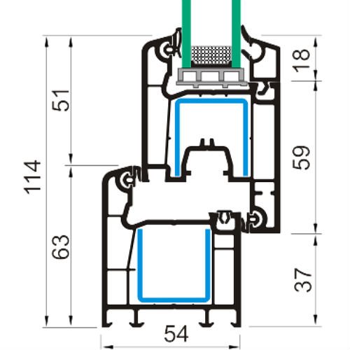 Profilés Enwin Rus ENWIN 54/3 BORA.