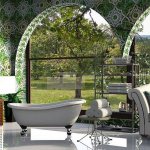 Photo: les fenêtres cintrées rendent la pièce plus lumineuse et plus spacieuse