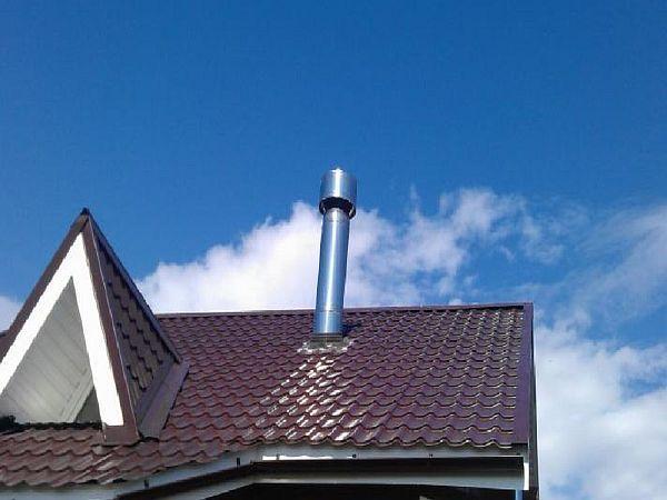 Photo - la partie extérieure d'un tuyau sandwich avec un déflecteur