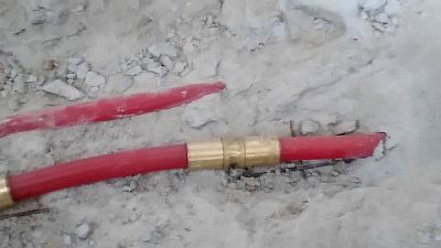 Photo - Le couplage est mis et le sertissage est effectué