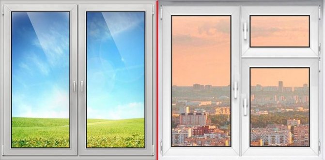 Photo: une fenêtre avec un évent (à droite) semble asymétrique et a moins d'espace lumineux