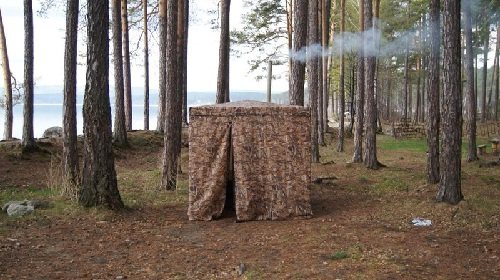 Photo d'un bain de camping simple