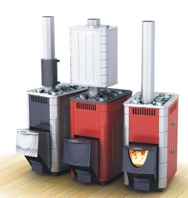 Photos de divers poêles-cheminées.