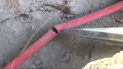 Photo - La pipe est coupée pour se venger de la rafale