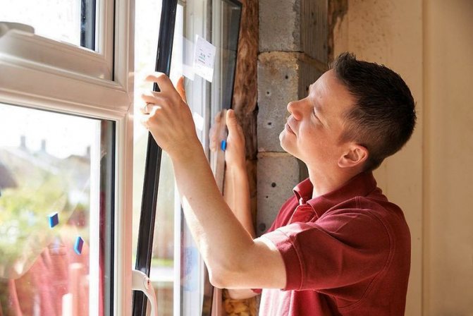 Photo : remplacement d'un vitrage par un neuf