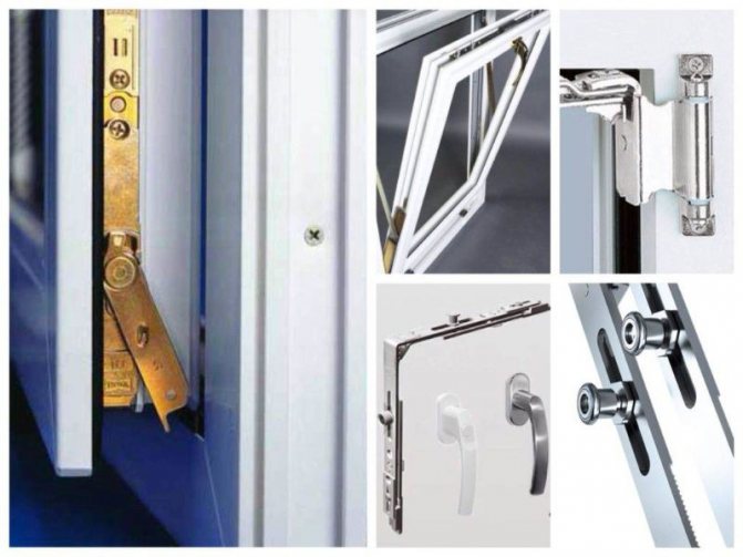 Ferrures pour fenêtres en plastique