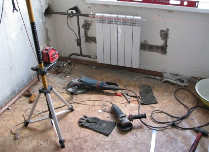 Raccords pour un radiateur en fonte