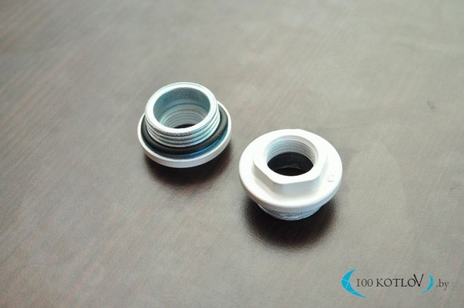 Raccords pour un radiateur en fonte