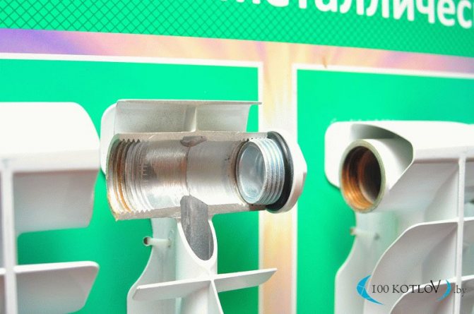 Raccords pour un radiateur en fonte