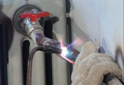 Soudage au gaz de tuyaux