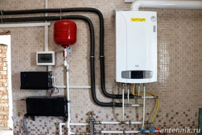 chauffage au gaz d'une maison de campagne