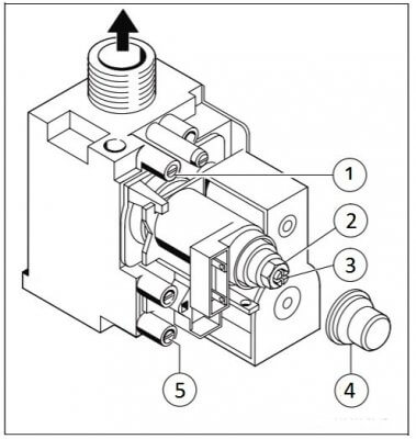Vanne à gaz de chaudière à gaz
