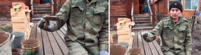 Argile pour le poêle dans le bain