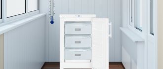 réfrigérateur sur le balcon