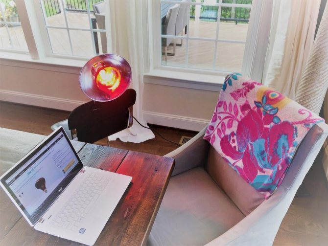 Éclairage infrarouge à l'intérieur