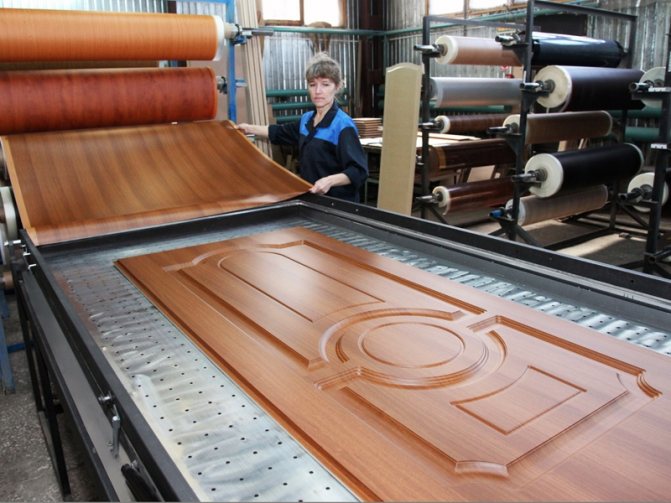 Production de portes en PVC