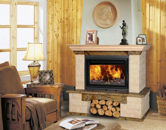 cheminée à l'intérieur