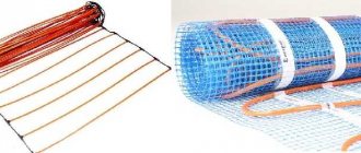 Tapis carbone (gauche) et câble (droite)