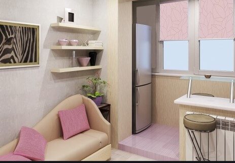 photo d'un balcon relié à une pièce