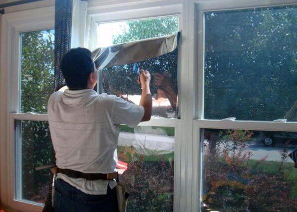 Image d'un film d'économie d'énergie sur verre