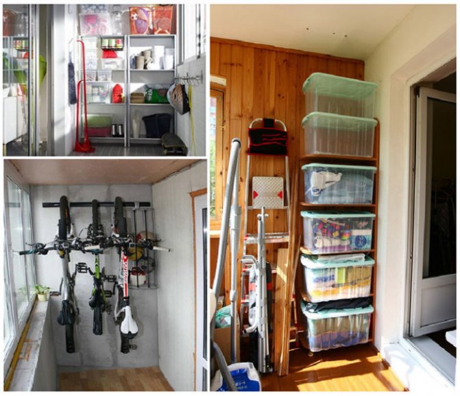 photo de rangement sur les balcons