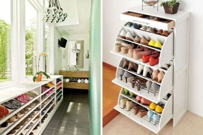 photos de stockage de chaussures