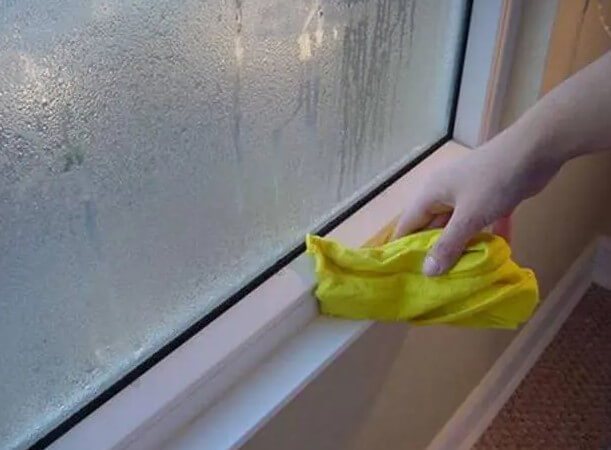 photo de condensation sur le verre