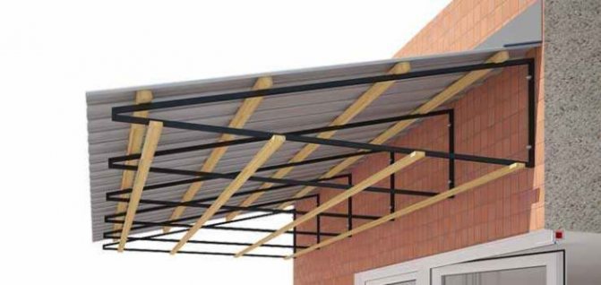 photo d'une visière au dernier étage d'un immeuble résidentiel